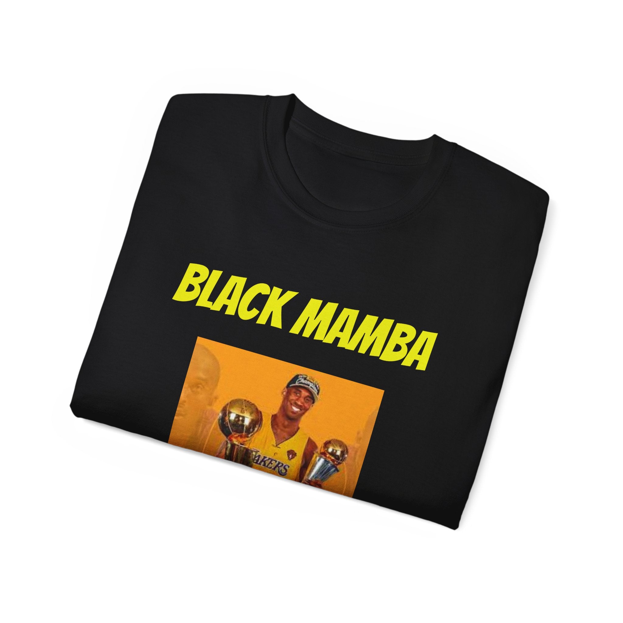Black Mamba Graphic Tee - Retro Basketball Champion Design
