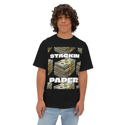 "STACKIN PAPER" Graphic Boxy Tee