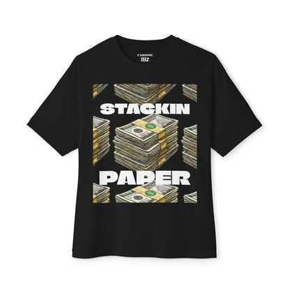 "STACKIN PAPER" Graphic Boxy Tee