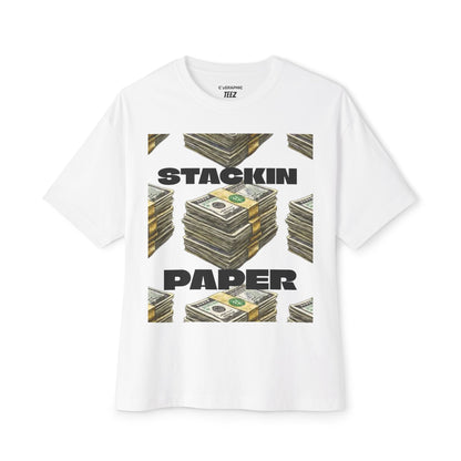 "STACKIN PAPER" Graphic Boxy Tee