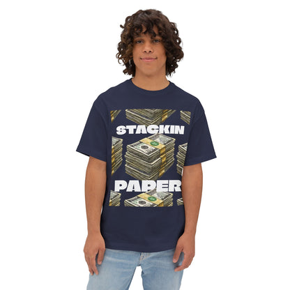 "STACKIN PAPER" Graphic Boxy Tee