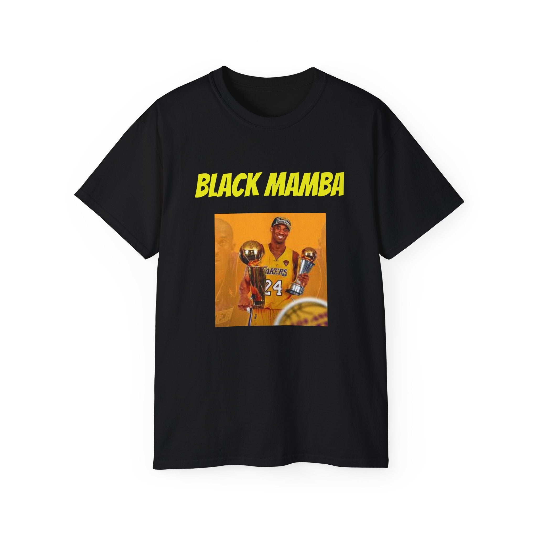 Black Mamba Graphic Tee - Retro Basketball Champion Design