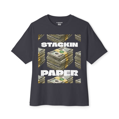 "STACKIN PAPER" Graphic Boxy Tee