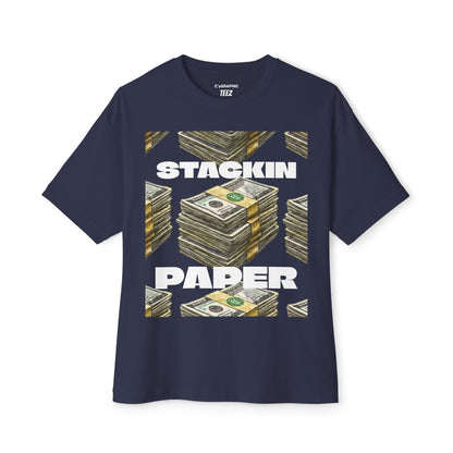 "STACKIN PAPER" Graphic Boxy Tee
