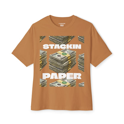 "STACKIN PAPER" Graphic Boxy Tee