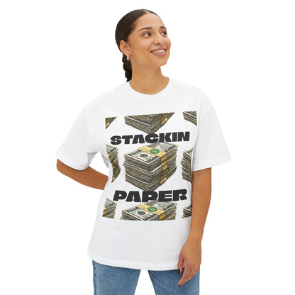 "STACKIN PAPER" Graphic Boxy Tee