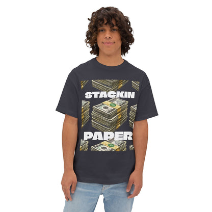"STACKIN PAPER" Graphic Boxy Tee