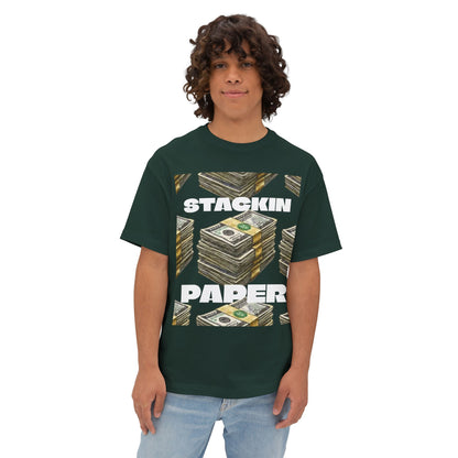 "STACKIN PAPER" Graphic Boxy Tee