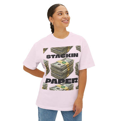 "STACKIN PAPER" Graphic Boxy Tee